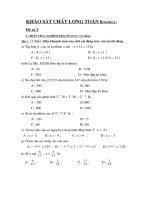 ĐỀ KIỂM TRA CHẤT LỢNG HÈ 2009