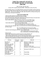 Phân tích đề thi tốt nghiệp, đại học, cao đẳng môn vật lý năm 2009