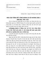 Báo cáo Tổng kết CĐCS HV2 2006- 2007