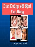 Dinh dưỡng với bệnh của răng