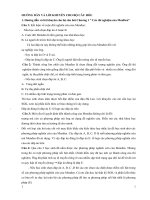 HƯỚNG DẪN VÀ LỜI KHUYÊN CHO BỘ CÂU HỎI