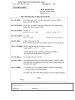 Đề kiểm tra chất lượng đầu năm toán 6