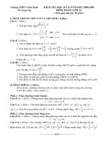 Đề thi học kì 2 lớp 11 năm 2008-2009