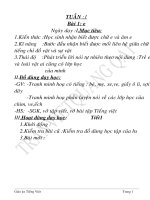 Giáo án tiếng việt 1 cả năm