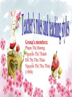 Teacher''''s roles and teaching styles