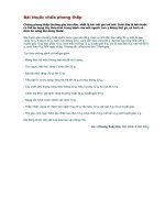 Bài thuốc chữa phong thấp