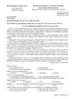 ĐỀ THI TUYỂN SINH CAO ĐẲNG NĂM 2012 Môn: TIẾNG PHÁP; Khối D3 mã đề  736 