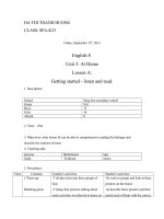 lesson plan grade 8-unit 3