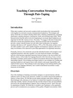 Teaching Conversation Strategies Through Pair
