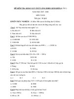 Đề thi trắc nghiệm tham khảo