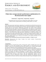 Finite time exergoeconomic performance optimization of a thermoacoustic heat engine