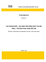 TCVN 9396 2012 Cọc khoan nhồi - xác định tính đồng nhất của bê tông - phương pháp xung siêu âm