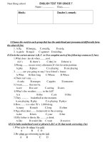 kiểm tra 8 tuan TA lop 7