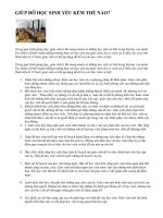 GIÚP HỌC SINH YẾU KÉM THẾ NÀO