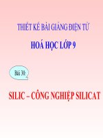 BÀI 30 - HÓA 9 -SILIC CÁT