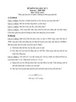 Đề kiểm tra Vật lý học kỳ 2