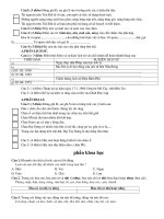 ĐỀ THI MÔN KHOA HỌC 5