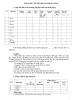 Báo cáo nhanh sau khai giảng