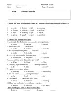 tieng anh 7 kiem tra