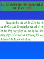 Tình hình phát triển kinh tế xã hội của các nước châu Á