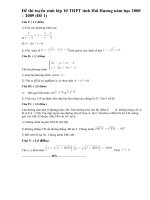 Đề thi vào 10 Hải Dương 2008