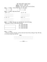 Đề thi GKI Lớp 2