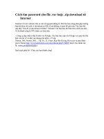 Cách tìm password cho file .rar hoặc .zip download từ Internet