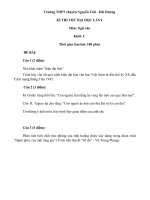 Trường THPT chuyên Nguyễn Trãi - Hải Dương KÌ THI THỬ ĐẠI HỌC LẦN I Môn: Ngữ văn Khối: C