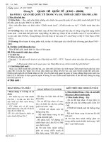 Bài 9 : QUAN HỆ QUỐC TẾ TRONG VÀ SAU THỜI KỲ CHIẾN TRANH LẠNH