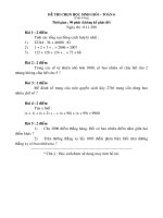 Đề  HSG Toán 6 huyện Lệ Thủy