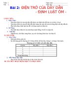 bài 2 vật lý 9(GA 4 cột)