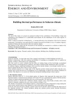 Building thermal performance in Saharan climate