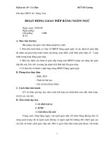 Hoạt động giao tiếp bằng NN