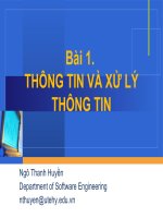 Bài 1. Thông tin và xử lý thông tin