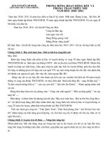 Phương hướng hoạt động công tác đội 2010 - 2011