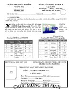 Đề thi chứng chỉ Tin B