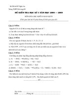 Đề khảo sát chất lượng lớp 11