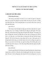 NHỮNG LÝ LUẬN CƠ BẢN VỀ TIỀN LƯƠNG