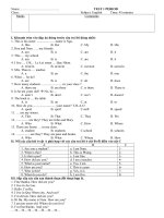 Kiểm tra Anh bài số 1+2