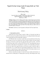 Người bị hại trong Luật tố tụng hình sự Việt  Nam