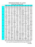 THỜI KHÓA BIỂU TUẦN 9