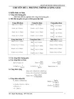 chuyen de phuong trinh luong giac