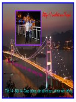 Bài 14- GIAO THÔNG VẬN TẢI VÀ BƯU CHÍNH VIỄN THÔNG( CHỈNH LÍ, BỔ SUNG)