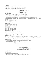 Giáo án lớp 2 tuần 3+4. Gv: Đặng Thị Thu