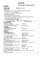 Giao án Tuần 8 lớp 1 (CKT) LanQT