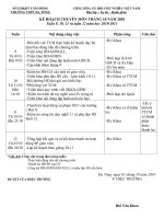 Kế hoạch chuyên môn tháng 10