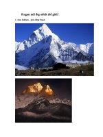 8 ngọn núi đẹp nhất thế giới!.