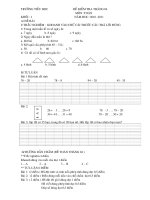 Đề -đáp án kiểm tra tháng 4-5 Toán 1