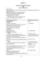 Giáo án lớp 2 (Tuần 2 theo ngày)-Theo chuẩn kiến thức