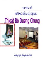 Hướng dẫn sử dụng thiết bị dùng chung khi giảng dạy bằng giáo án điện tử